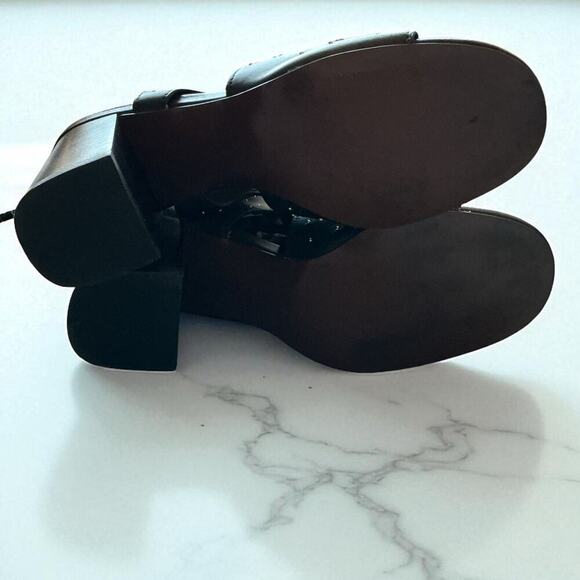 See by Chloé Black Leather Gladiator Sandals Lace Up Size 9 / IT 39 - Picture 5 of 13